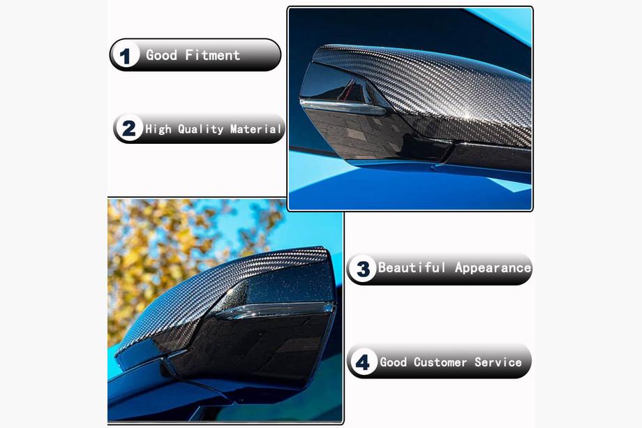 Chevrolet Corvette C8 2019– Spegelskal (2019-2022, kolfiber) Foto 2
