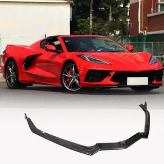 Frontläpp till främre stötfångare Lip (2019-2022, kolfiber) Chevrolet Corvette C8 2019– foto 1