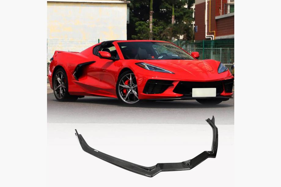 Chevrolet Corvette C8 2019– Frontläpp till främre stötfångare Lip (2019-2022, kolfiber) Image