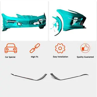 Kolfiberspoilers till främre stötfångaren (2019-2022, Carbon) Chevrolet Corvette C8 2019– foto 3