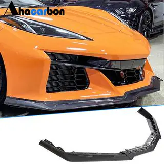 Frontläpp till främre stötfångare (för Z06, 2020-2024, kolfiber) Chevrolet Corvette C8 2019– foto 1