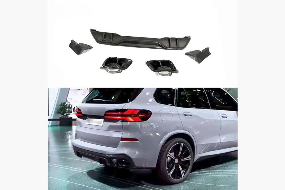 BMW X5 G05 2019–2026 Paradigma bakre stötfångardiffusor (för M-Sport, 2023+, äkta kolfiber) Image