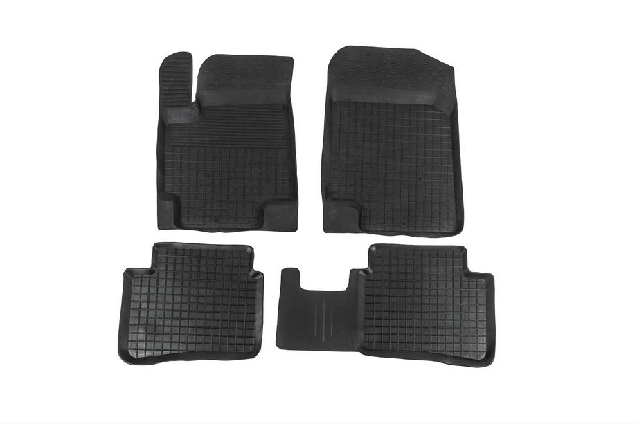 Hyundai Accent 2006–2010 Gummimattor för kupén med upphöjd kant (4 st, Polytep) Image