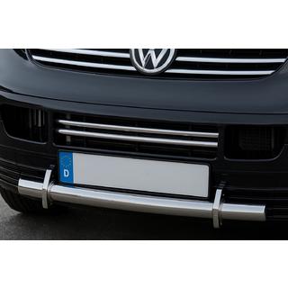 Gallerinsatser till stötfångargrill (2 st, rostfritt) Volkswagen T5 Transporter 2003–2010 foto 1