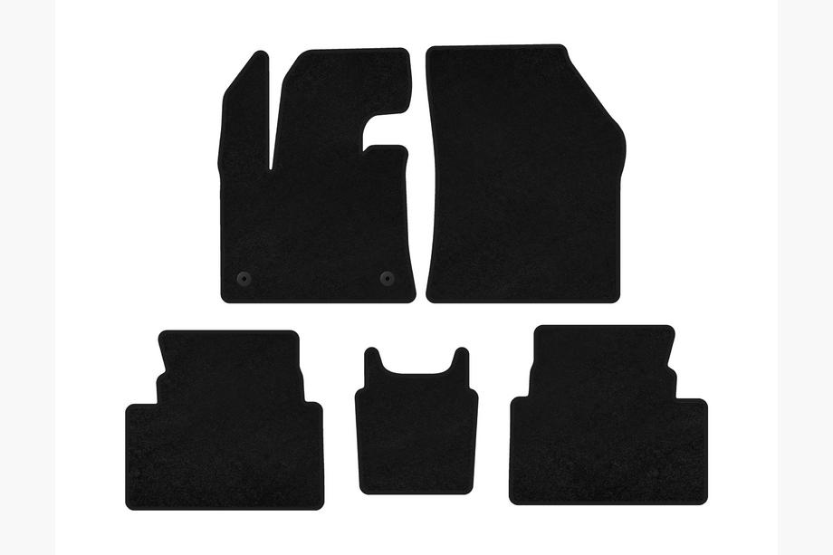 Citroen C5 Aircross 2017–2025 Deluxe textilmattor (golvmonterad gaspedal, svarta) Image