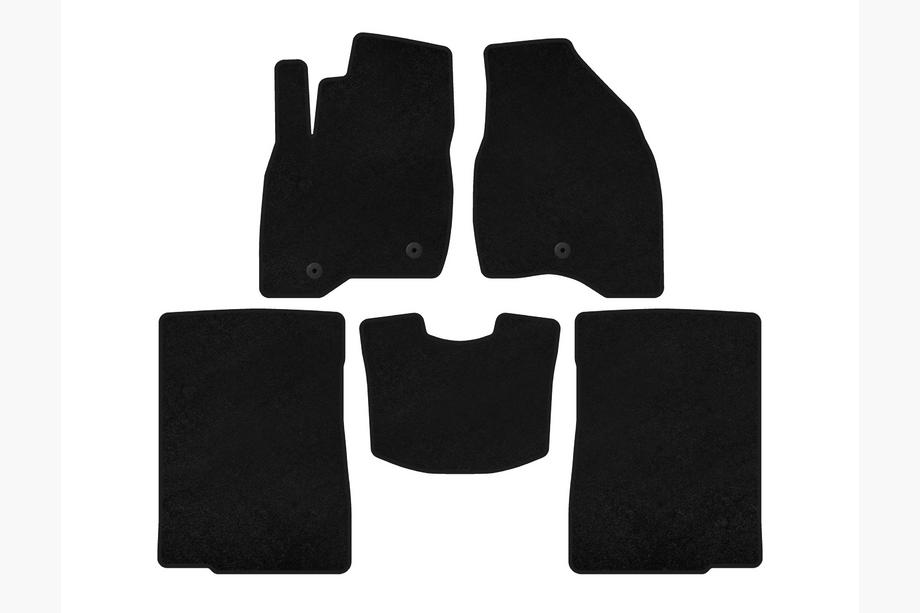 Ford Explorer 2011–2019 Deluxe textilmattor (2015-2017, 2 rader, 7-sitsig, svart) Image