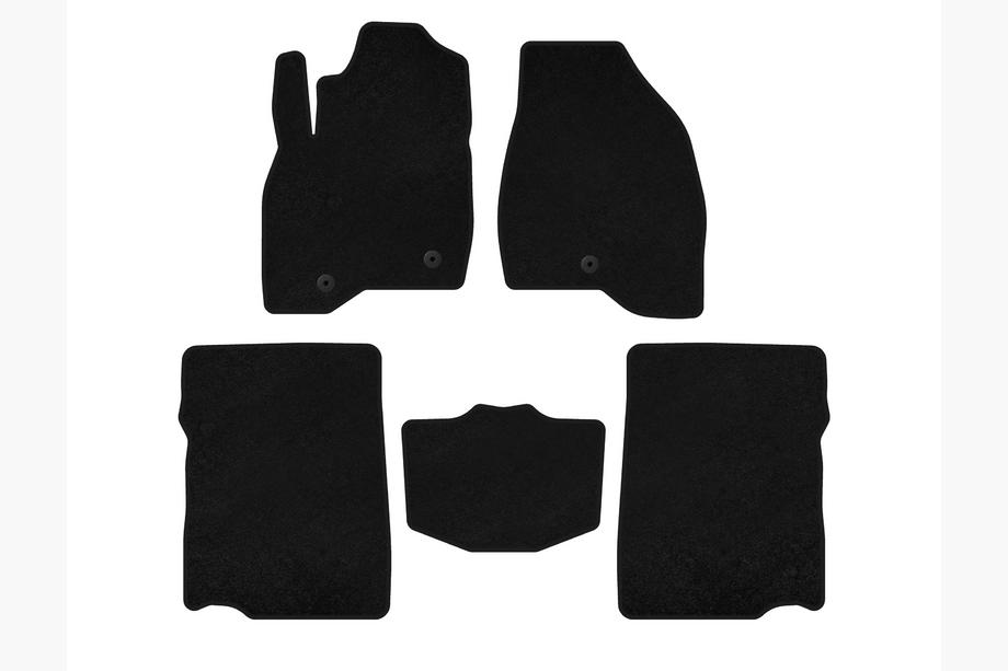 Ford Explorer 2011–2019 Deluxe textilmattor (2017-2019, 2:a raden, 7-sits, svart) Image