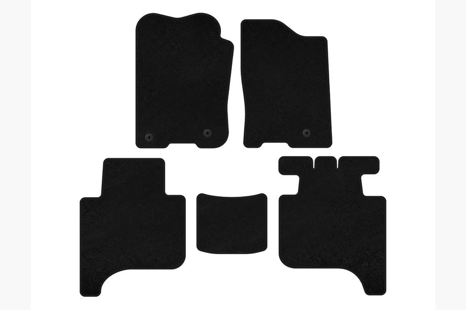 Infiniti QX56 2004–2010 Deluxe textilmattor (2 rader, 2004-2008, Svart) Image