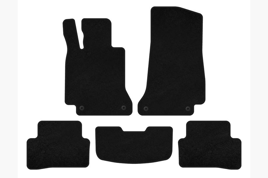 Mercedes C-class W205 2014–2021 Textilmattor Deluxe (SD, svarta) Image