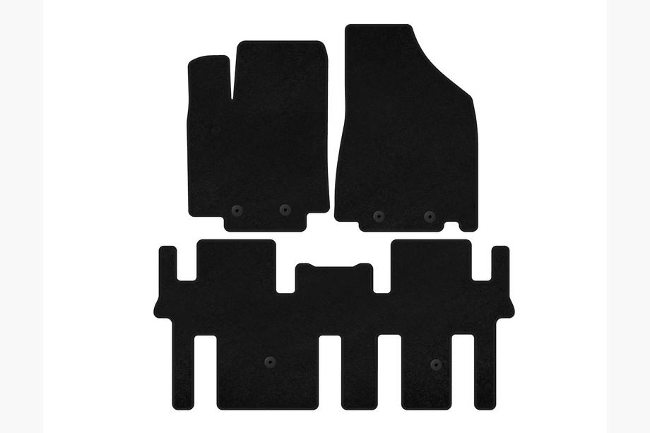 Nissan Pathfinder R52 2012–2021 Deluxe textilmattor för kupén (2 rader, svart) Image