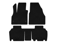 Renault Kangoo 2008–2020 Deluxe textilmattor (2 rader, 5-dörrars/7-sitsig, svart) foto 1