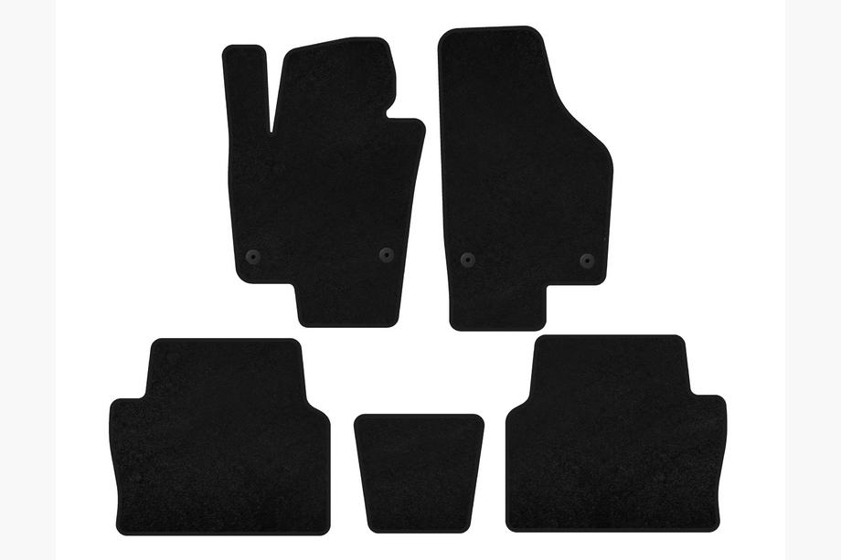 Seat Alhambra 2010– Deluxe textilmattor för kupén (2 rader, svart) Image
