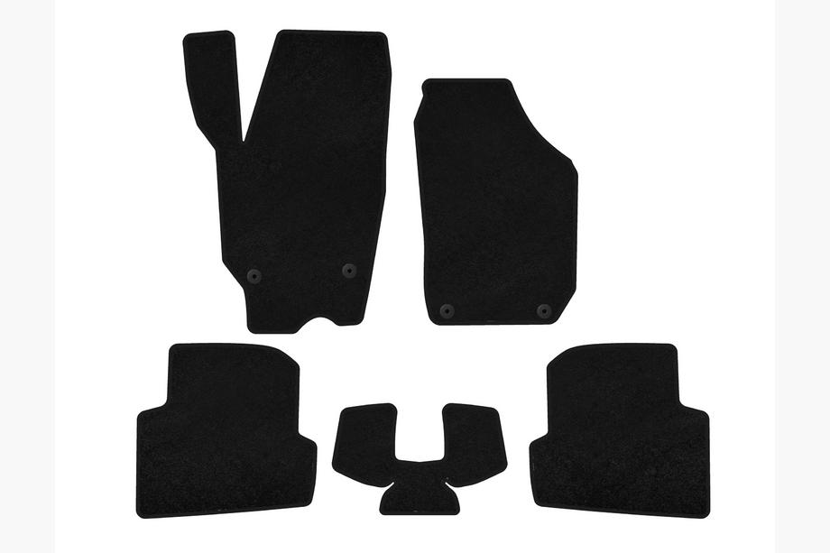 Skoda Fabia 2007–2014 Deluxe textilmattor (2010-2014, SW, svart) Image