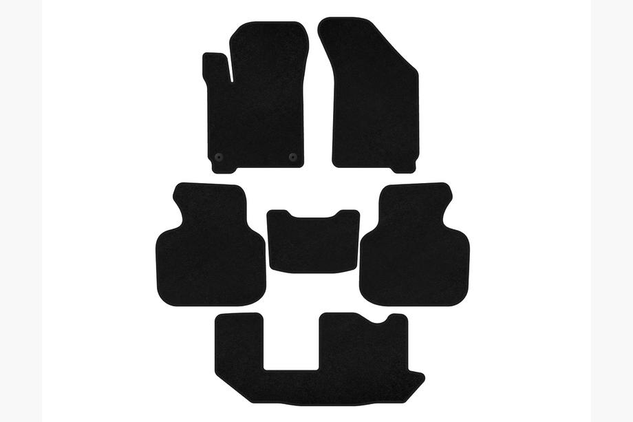 Dodge Journey 2008–2020 Textilmattor Deluxe (2011-2020, 3 rader, 7-sits, svarta) Image
