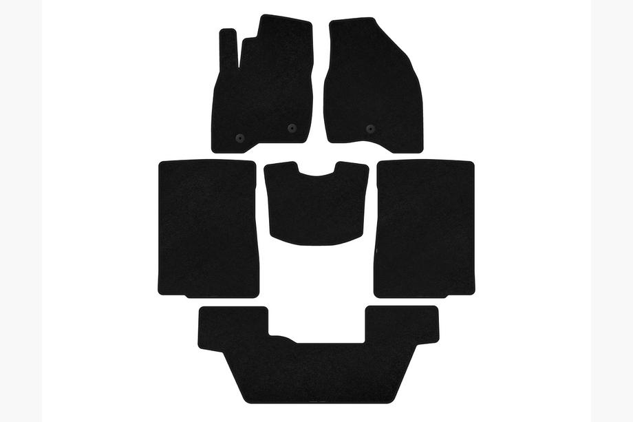 Ford Explorer 2011–2019 Deluxe textilmattor (2015-2017, 3 rader, 7-sits, svart) Image