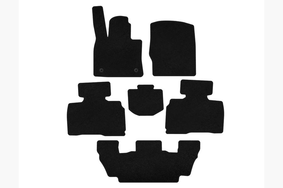 Ford Explorer 2019– Deluxe textilmattor (3 rader, 7-sits, svarta) Image