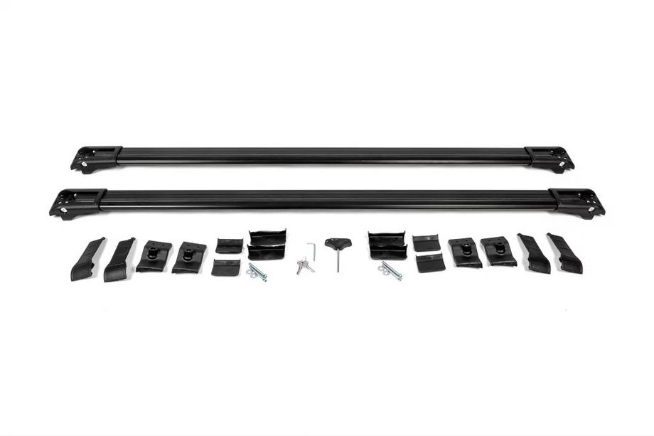 Kia Carnival 2021– Takräcke (lastbågar) för vanliga rails, låsbart med nyckel WingBar V1 (2 st) upp till 140 cm, grå Foto 14