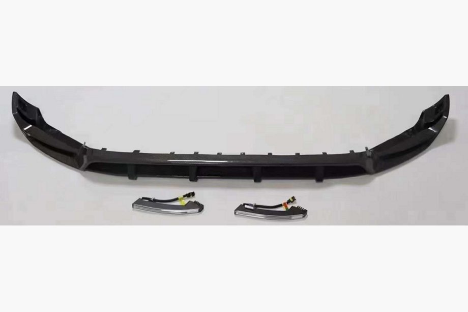 Mercedes G-Class W463 2018–2024 Frontläpp till stötfångare Lip (för G63 AMG, dry carbon) Foto 1