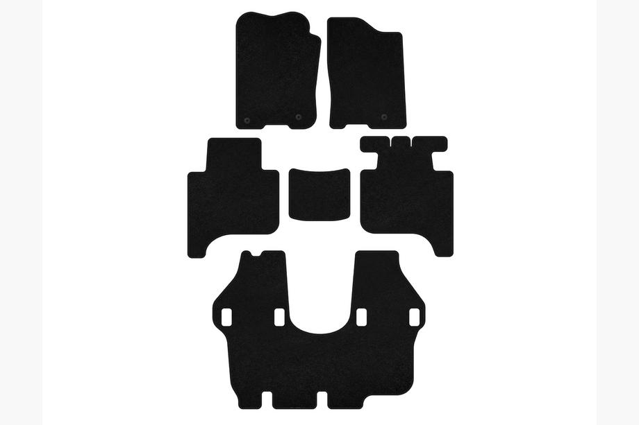 Infiniti QX56 2004–2010 Classic textilmattor (3 rader, 2004-2008, svart) Image