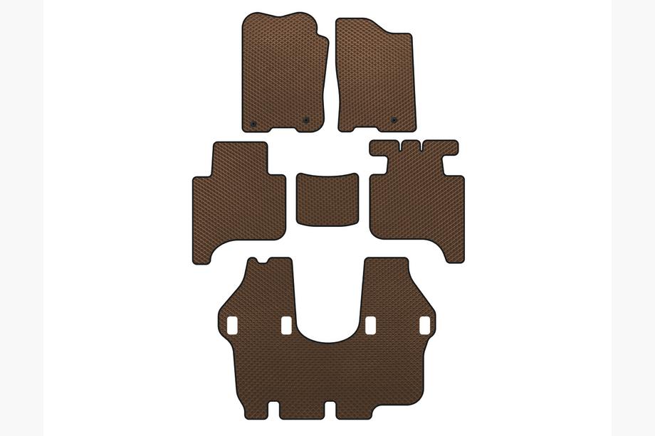 Infiniti QX56 2004–2010 EVA bilmattor (3 rader, 2004-2008, Brun) Image