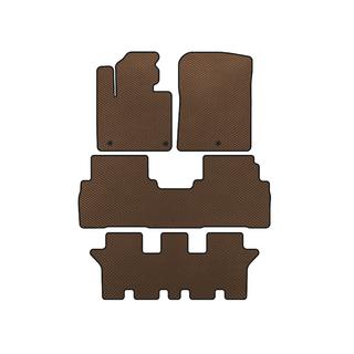 EVA bilmattor (3 rader, 7-sits, brun) Kia Sorento III UM 2014–2020