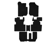 Kia Carens 1999–2012 Premium textilmattor (2006-2012, 3 rader, 7-sits, svart) foto 1