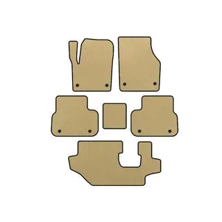 EVA bilmattor (2014-2019, 3 rader, Beige)