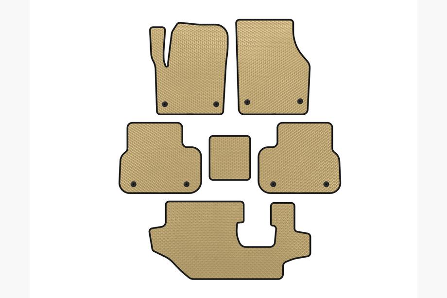 Land Rover Discovery Sport 2014– EVA bilmattor (2014-2019, 3 rader, Beige) Image
