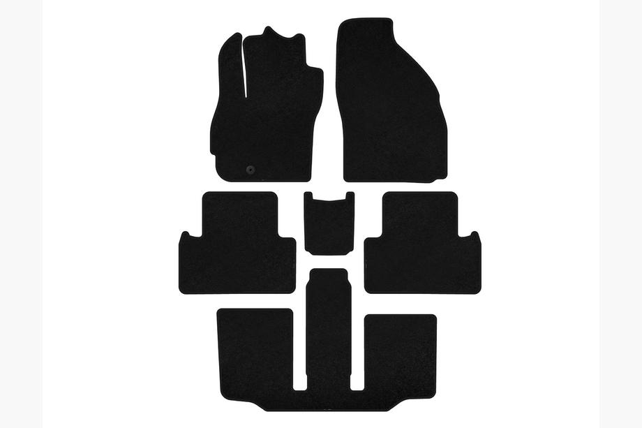 Mazda 5 2005–2009 Premium textilmattor (3 rader, 7-sits, svarta) Image