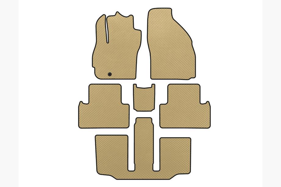 Mazda 5 2005–2009 EVA bilmattor (3 rader, 7-sits, beige) Image