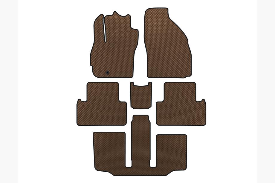 Mazda 5 2005–2009 EVA bilmattor (3 rader, 7-sits, brun) Image
