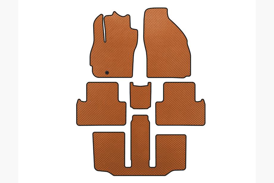 Mazda 5 2005–2009 EVA-mattor (3 rader, 7-sits, orange) Image