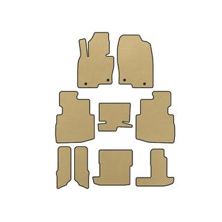 EVA bilmattor (3 rader, 7-sits, beige)