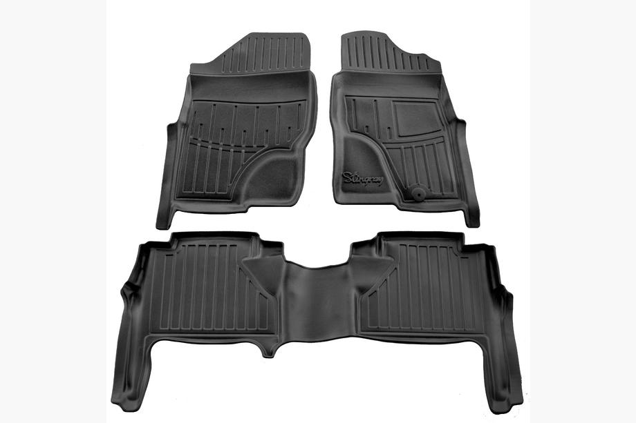 Nissan Navara 2006–2015 Stingray 3D gummimattor (högerstyrd, 3 st) Image