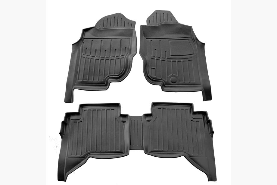Toyota Hilux 2006–2015 Stingray 3D gummimattor till kupén (högerstyrd, Crew Cab, 5 st) Image
