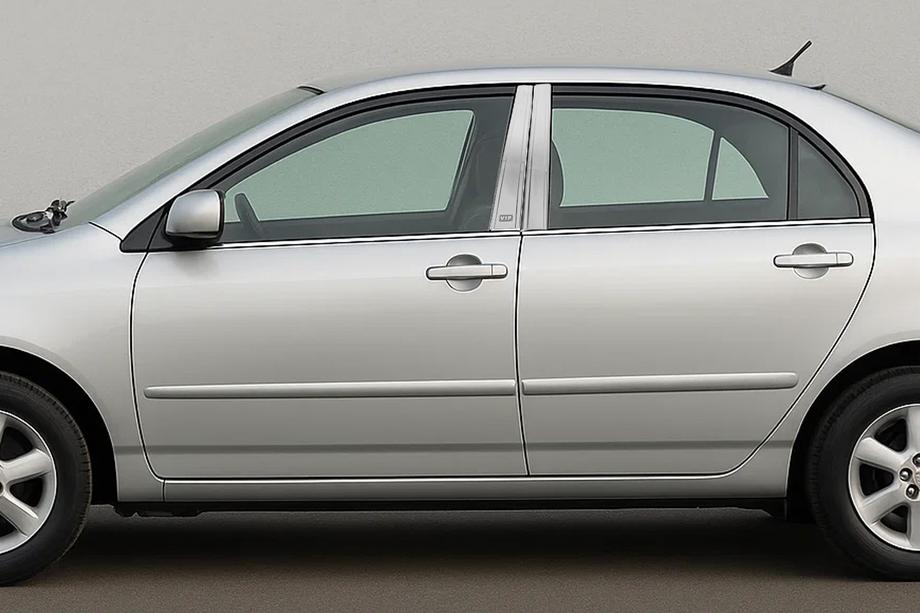 Toyota Corolla 2002–2007 Kromlister för dörrstolpar (4 st, rostfritt) Image