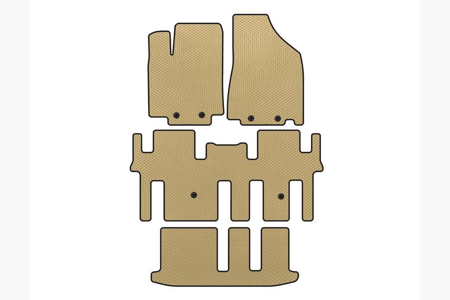 Nissan Pathfinder R52 2012–2021 EVA-mattor (3 rader, beige) Image