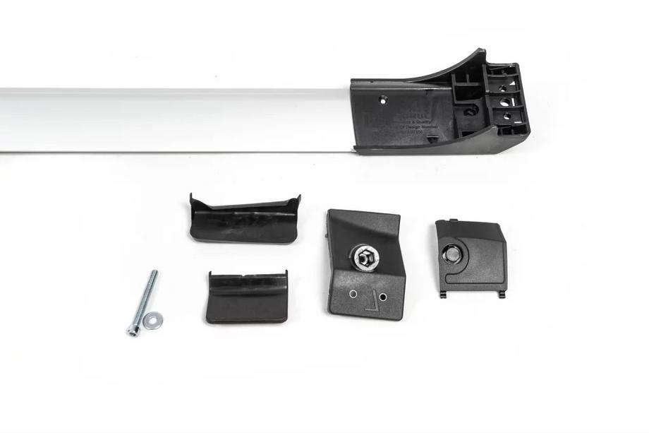 Volkswagen Golf 7/E-Golf 2012–2020 Takräcke (lastbågar) för vanliga takrails utan lås/nyckel Flybar V1 (2 st) upp till 140 cm, grå Foto 6