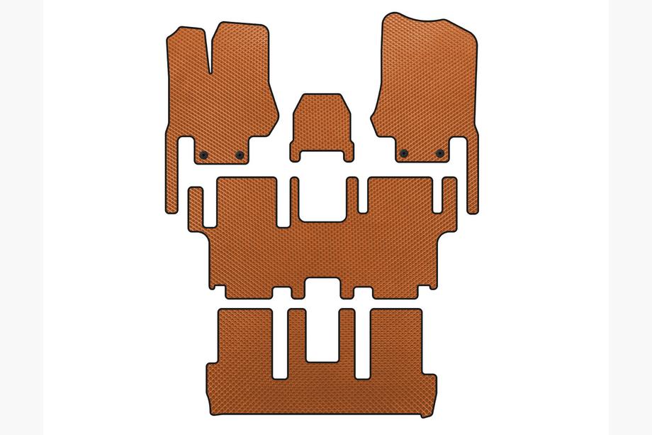 Nissan Quest 2011–2017 EVA-mattor (3 rader, 7-sits, orange) Image