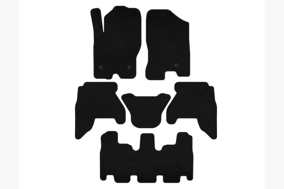 Nissan Pathfinder R51 2005–2014 Textilmattor Premium V1 (3 rader, svart, 2010-2014) Image
