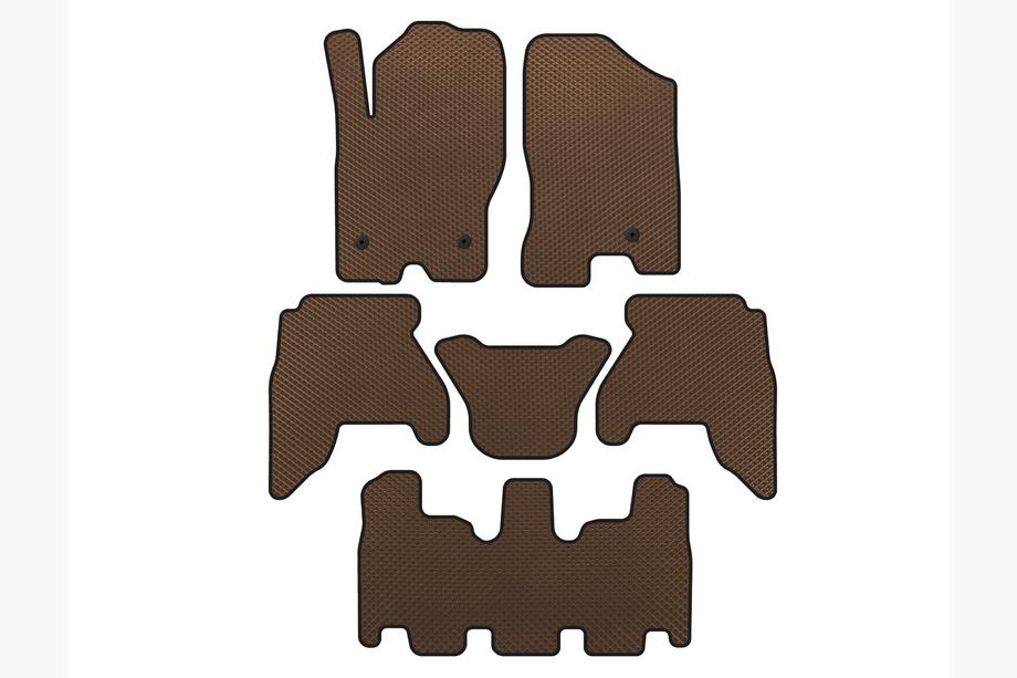 Nissan Pathfinder R51 2005–2014 EVA bilmattor (3 rader, Brun, 2010-2014) Image