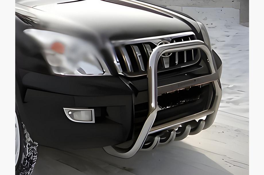 Toyota Land Cruiser Prado 120 2002–2009 Hög frontbåge (rostfritt stål) Image