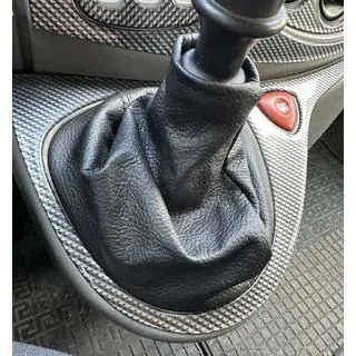 Läderdamask för växelspak foto 2