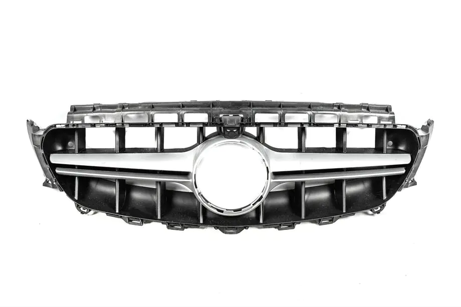 Mercedes E-class coupé C238 2016–2024 Frontgrill i E63 AMG-design Silver (för Avantgarde/AMG-Line/E43/E53 2016-2020) Image