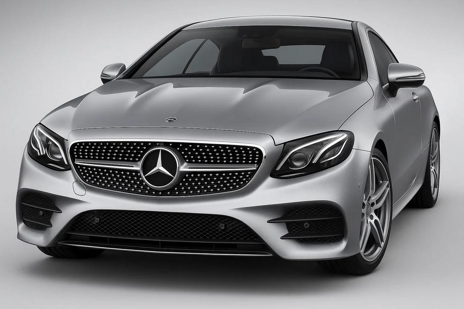 Mercedes E-class coupé C238 2016–2024 Frontgrill Diamond Silver (för Avantgarde/AMG-Line/E43 AMG/E53 AMG 2016-2020) Image