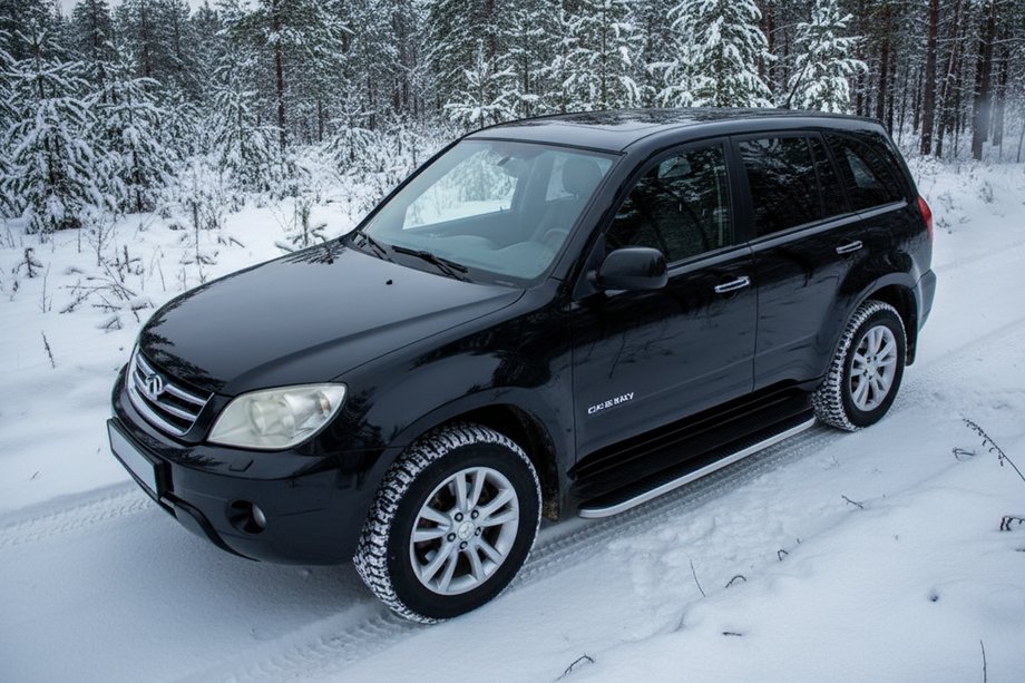 Chery Tiggo 1 2005–2016 Sidosteg Tayga (2 st, aluminium) Image