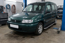 Citroen Berlingo 1996–2008 Sidosteg Maydos V1 (2 st, aluminium ↗ rostfritt stål) foto 1