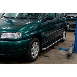 Sidosteg Maydos V1 (2 st, aluminium ↗ rostfritt stål) Peugeot Partner 1996–2008 foto 1