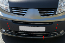 Nissan Primastar 2002–2014 Kromlister för nedre grill (6 st, rostfritt) foto 1