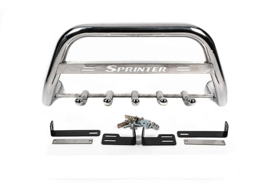 Mercedes Sprinter W906 2006–2018 Frontbåge WT003 (rostfritt stål) 60 mm, utan text Foto 4